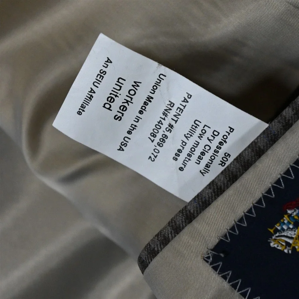 Hart Schaffner Marx 50R Brown Shepard Check Mens Blazer Sport Coat‎ Suit Jacket